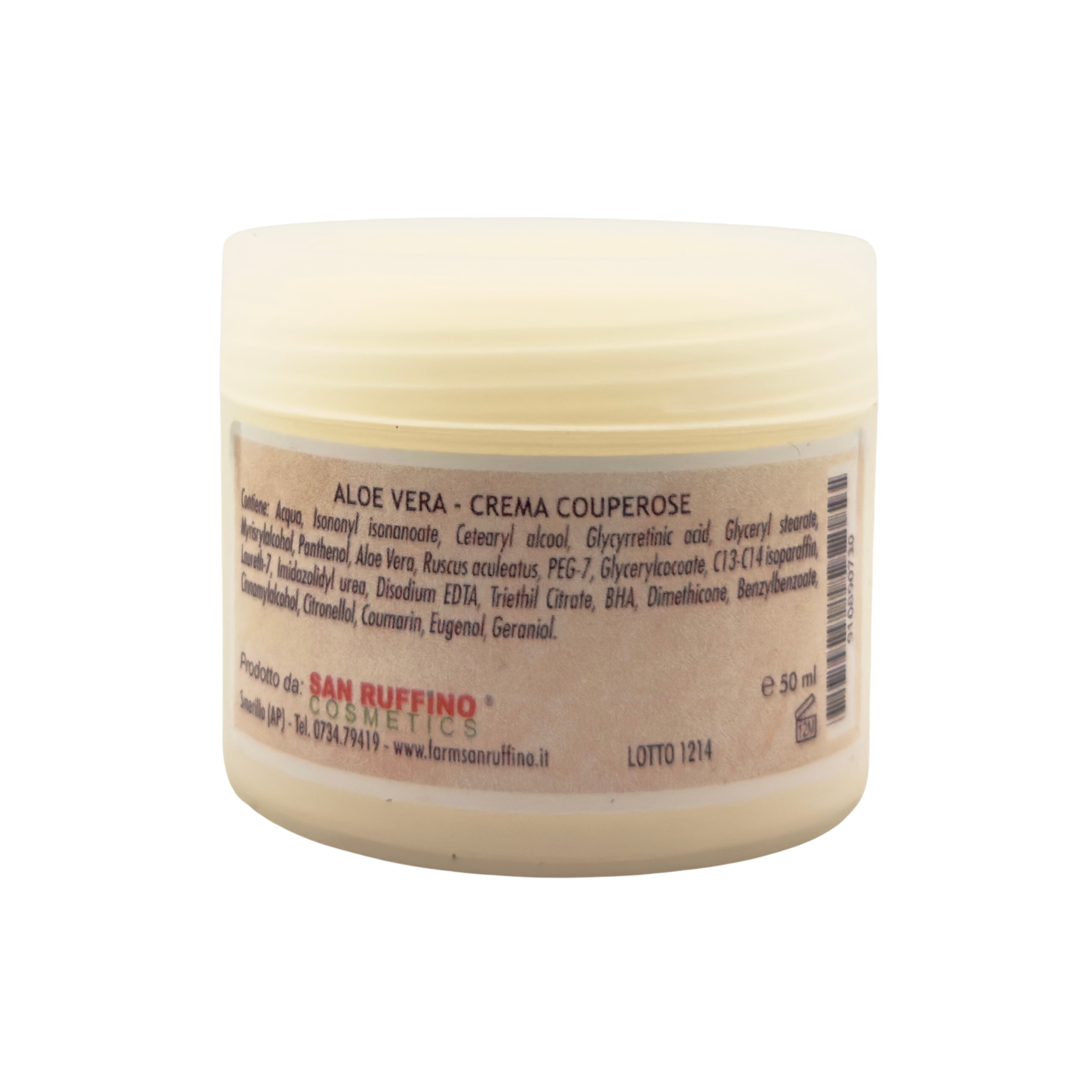 CREMA COUPEROSE CON ALOE VERA E RUSCUS – LENITIVA, ANTIROSSORE E PROTETTIVA PER PELLI SENSIBILI