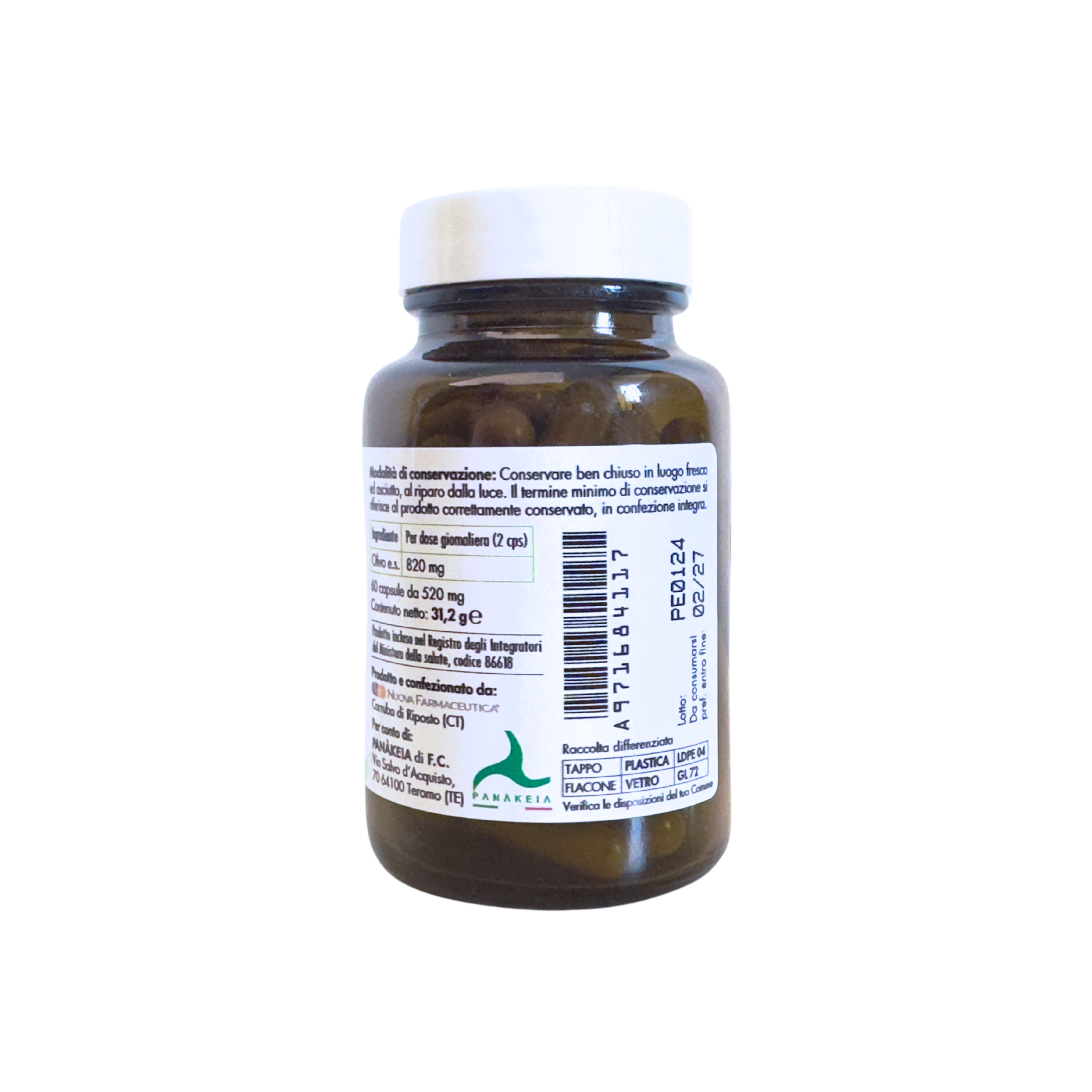 PIENAVITA - INTEGRATORE A BASE DI ESTRATTO DI FOGLIE DI ULIVO